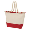 Logomark Red Canvas and Jute Tote