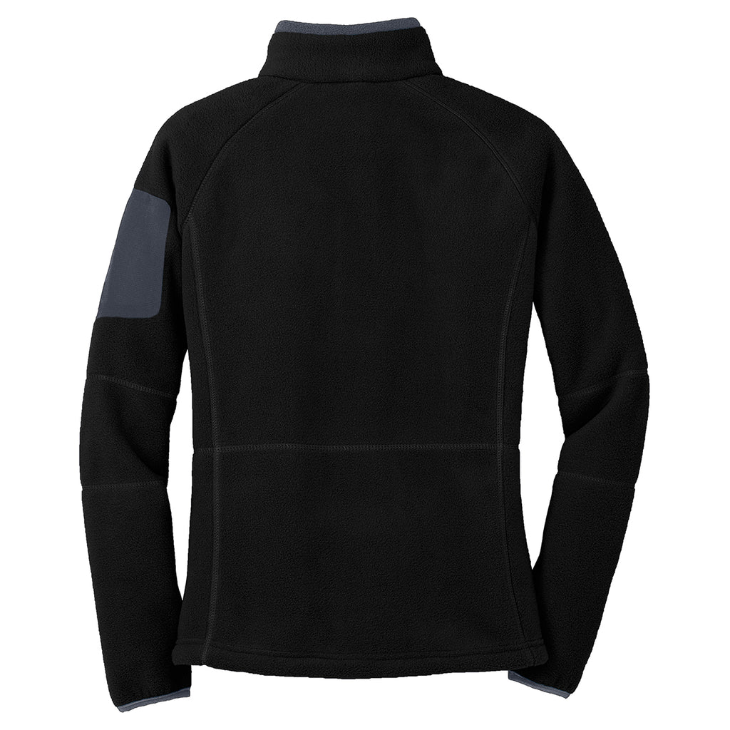 Port Authority Women's Black/Battleship Grey Enhanced Value Fleece Full-Zip Jacket