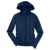 Sport-Tek Women's True Navy Tech Fleece Full-Zip Hooded Jacket