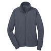 Port Authority Women's Slate Grey Full Zip Slub Fleece Jacket