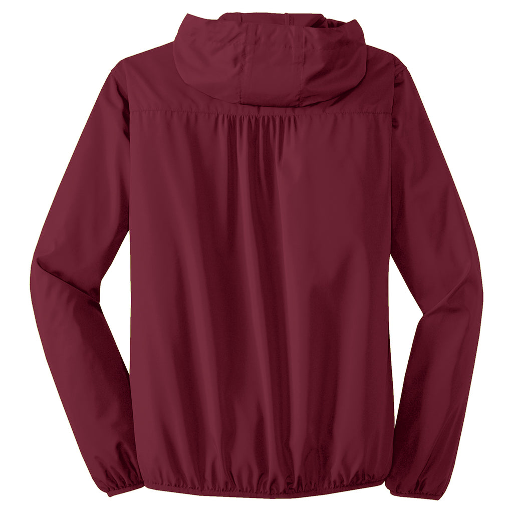 Port Authority Women's Claret Red Hooded Essential Jacket