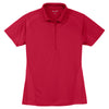 Sport-Tek Women's Engine Red Dri-Mesh Pro Polo