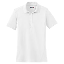 Sport-Tek Women's White Dry Zone Raglan Accent Polo