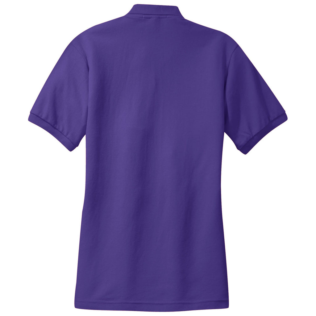 Port Authority Women's Purple Silk Touch Polo