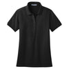 Port Authority Women's Black Stretch Pique Polo