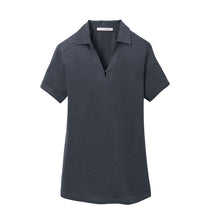 Port Authority Women's Dark Grey Digi Heather Performance Polo