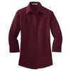 Port Authority Women's Burgundy 3/4-Sleeve Easy Care Shirt