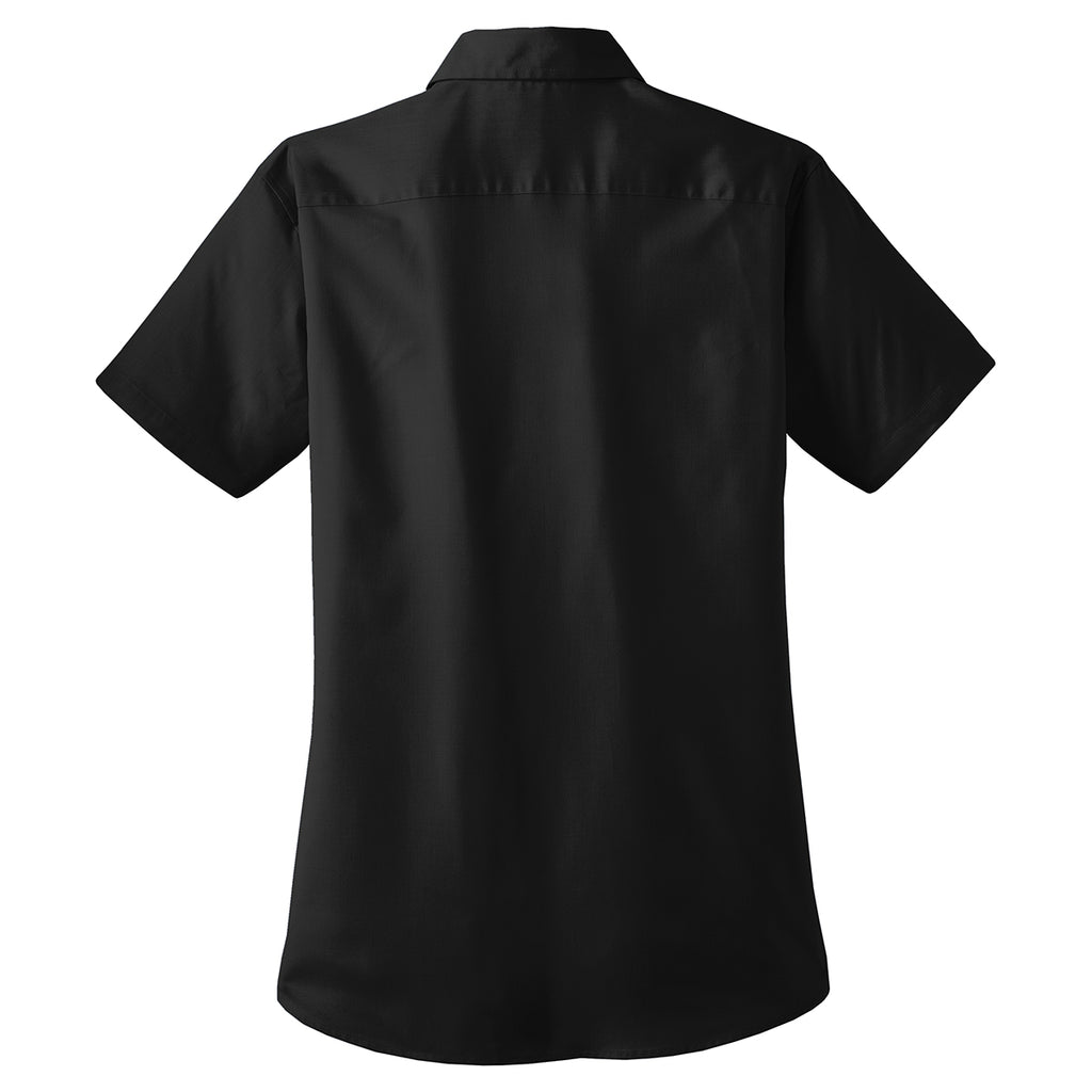 Port Authority Women's Black S/S Value Poplin Shirt