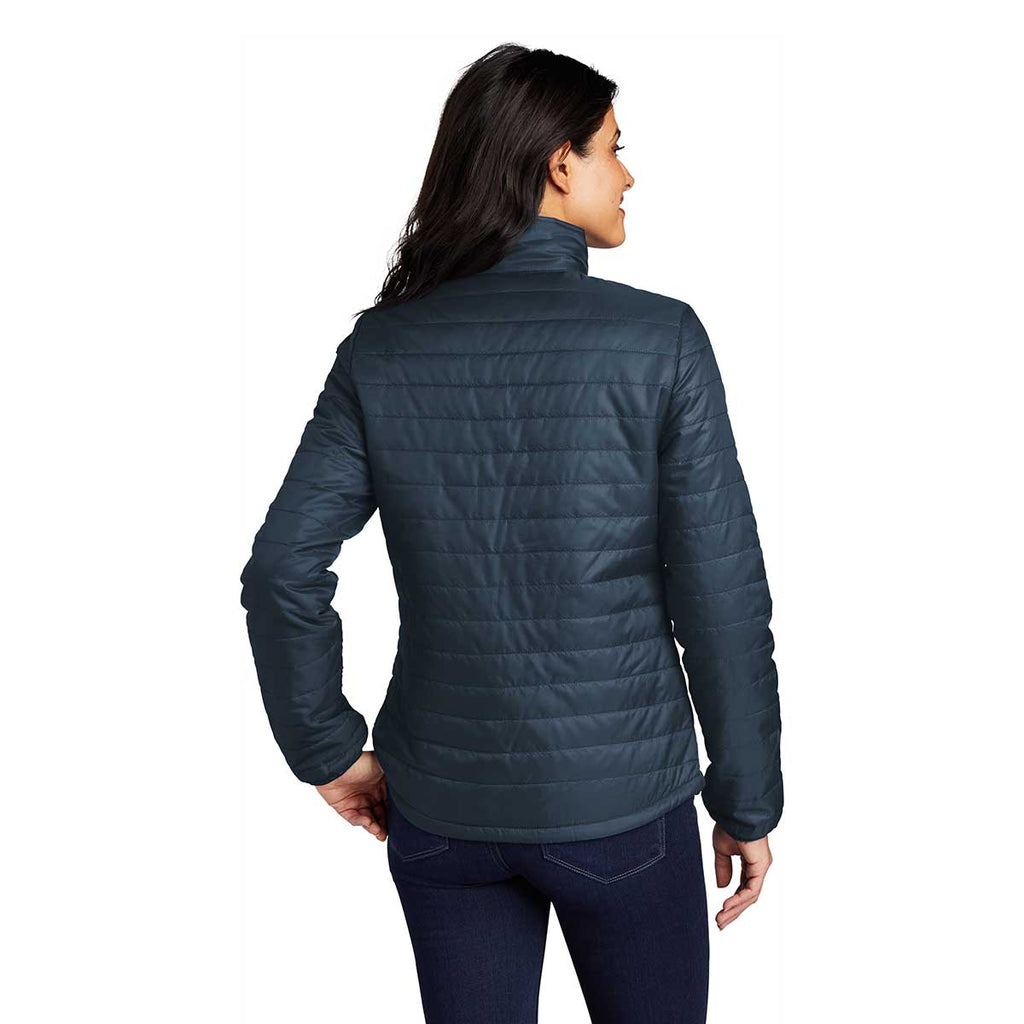 Port Authority Women's Regatta Blue/ River Blue Packable Puffy Jacket