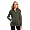 Port Authority Women's Deep Olive Heather Collective Striated Fleece Jacket