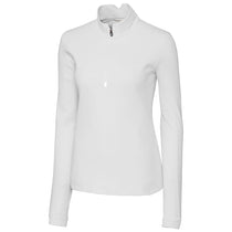 Cutter & Buck Women's White DryTec Traverse Half Zip