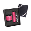 Leeman Pink Tuscany Bluetooth Speaker and Cyclinder Power Bank Gift Set