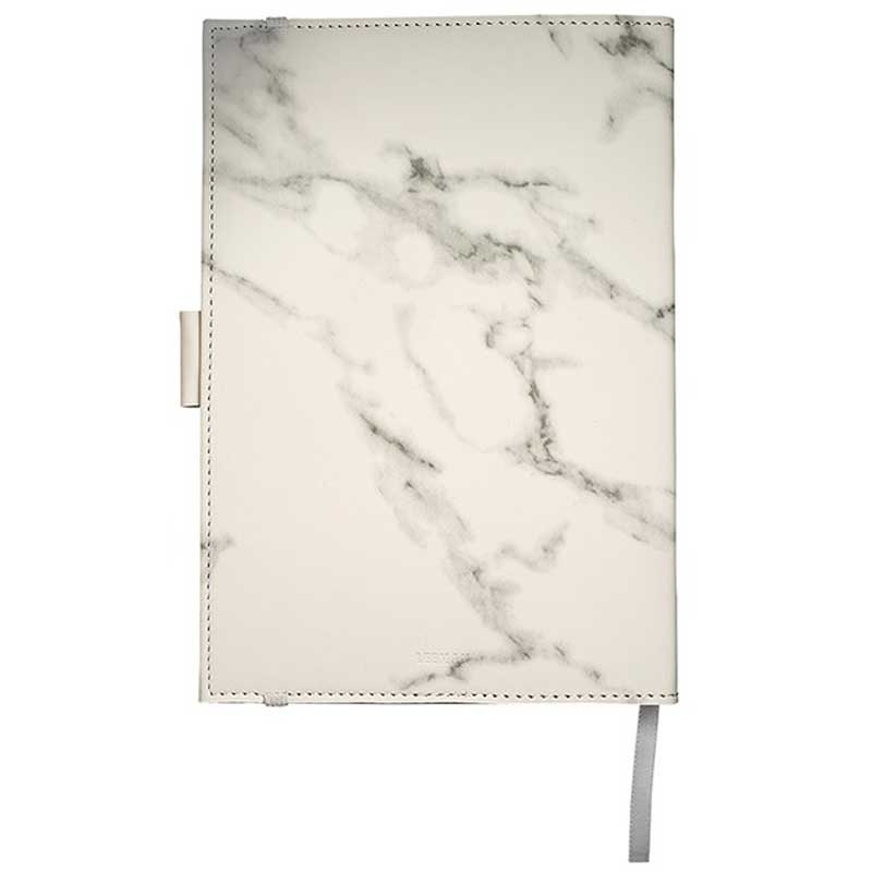 Leeman White Medium Marble Refillable Journal