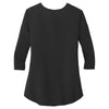 Port Authority Women's Black Concept 3/4-Sleeve Soft Split Neck Top