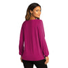 Port Authority Women's Wild Berry Luxe Knit Jewel Neck Top