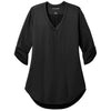 Port Authority Women's Black City Stretch 3/4-Sleeve Tunic