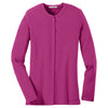 Port Authority Women's Magenta Concept Stretch Button-Front Cardigan