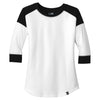 New Era Women's Black/White Heritage Blend 3/4 Sleeve Baseball Raglan Tee