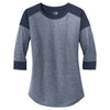 New Era Women's True Navy/True Navy Twist Heritage Blend 3/4 Sleeve Baseball Raglan Tee