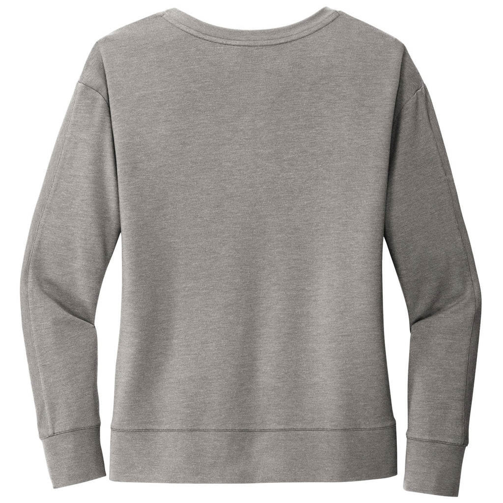 OGIO Women's Petrol Grey Heather Luuma Flex Long Sleeve V-Neck