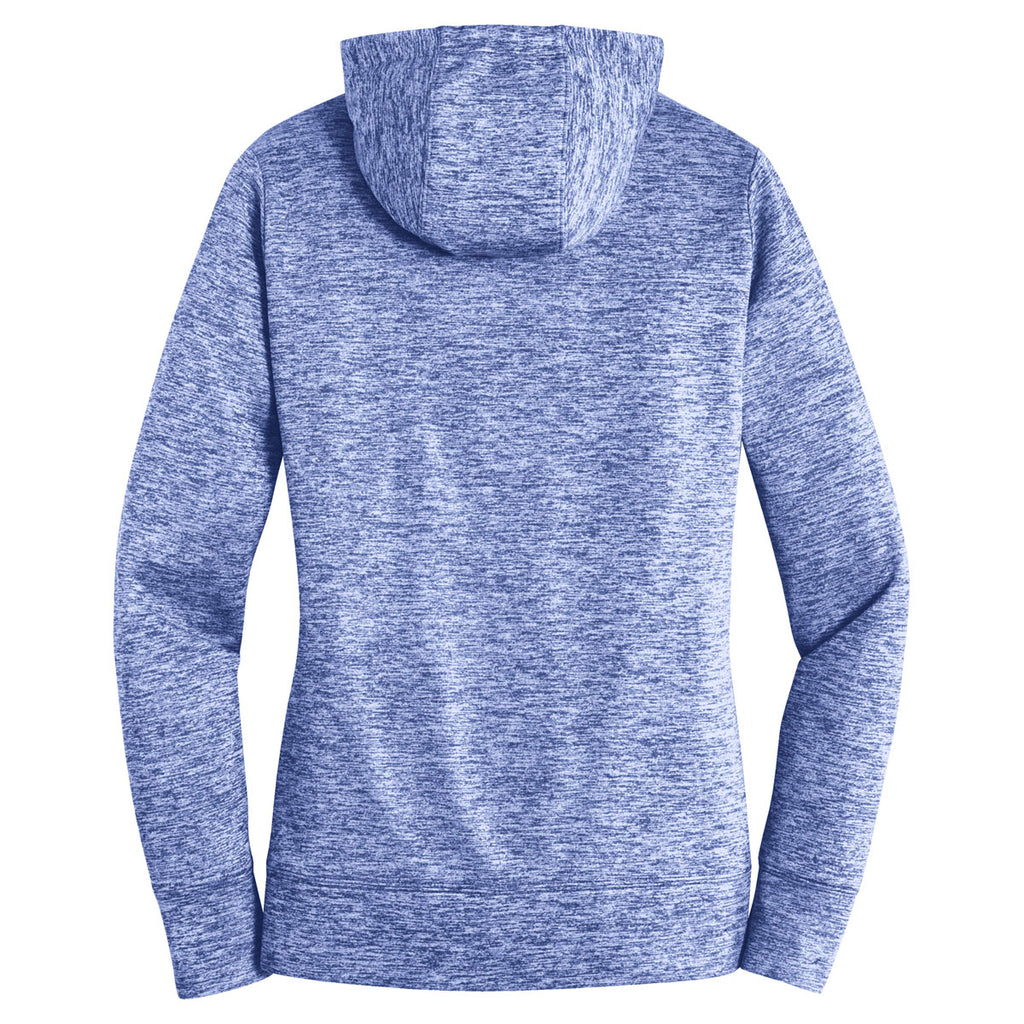 Sport-Tek Women's True Royal PosiCharge Electric Heather Fleece Hooded Pullover