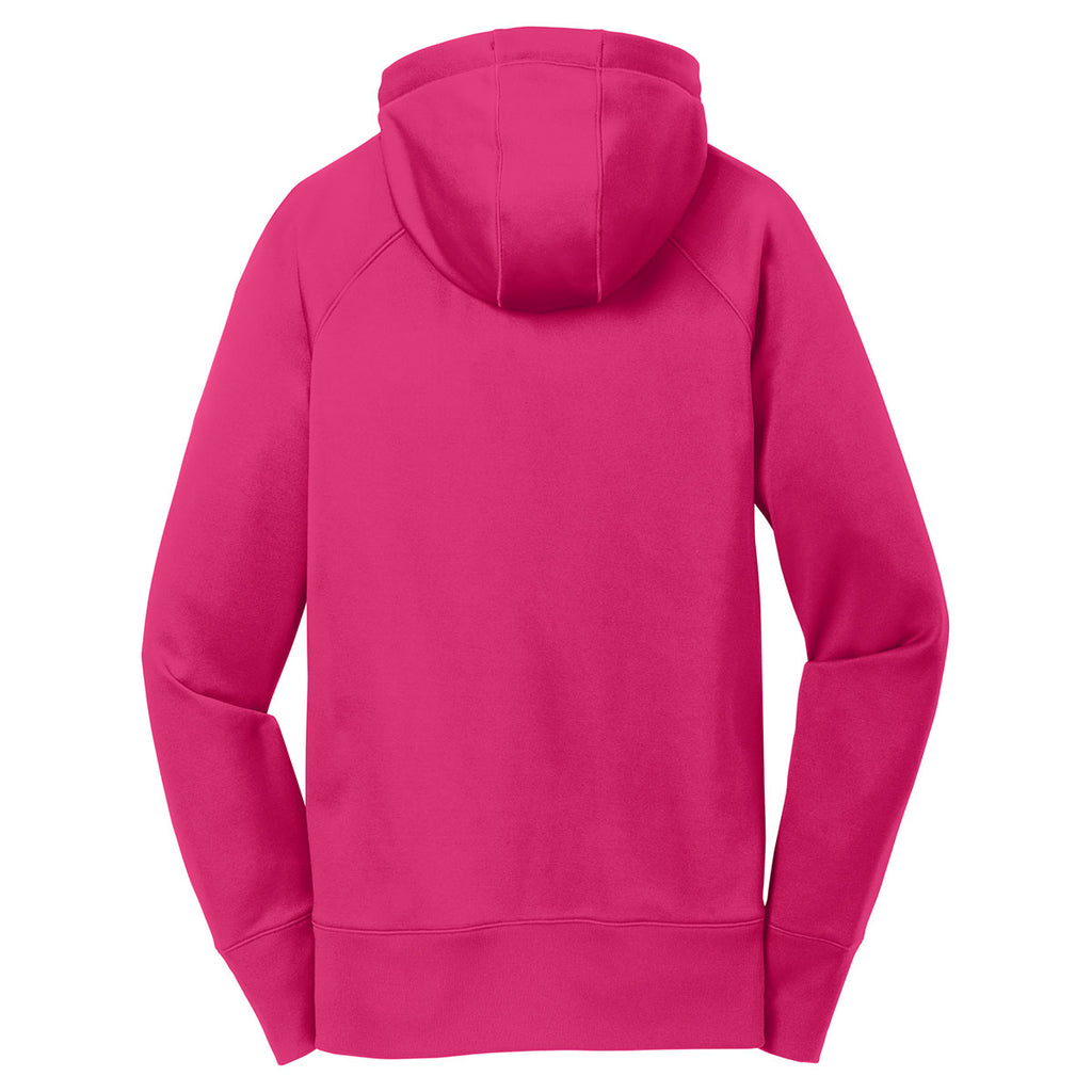 Sport-Tek Women's Pink Raspberry Tech Fleece Hooded Sweatshirt