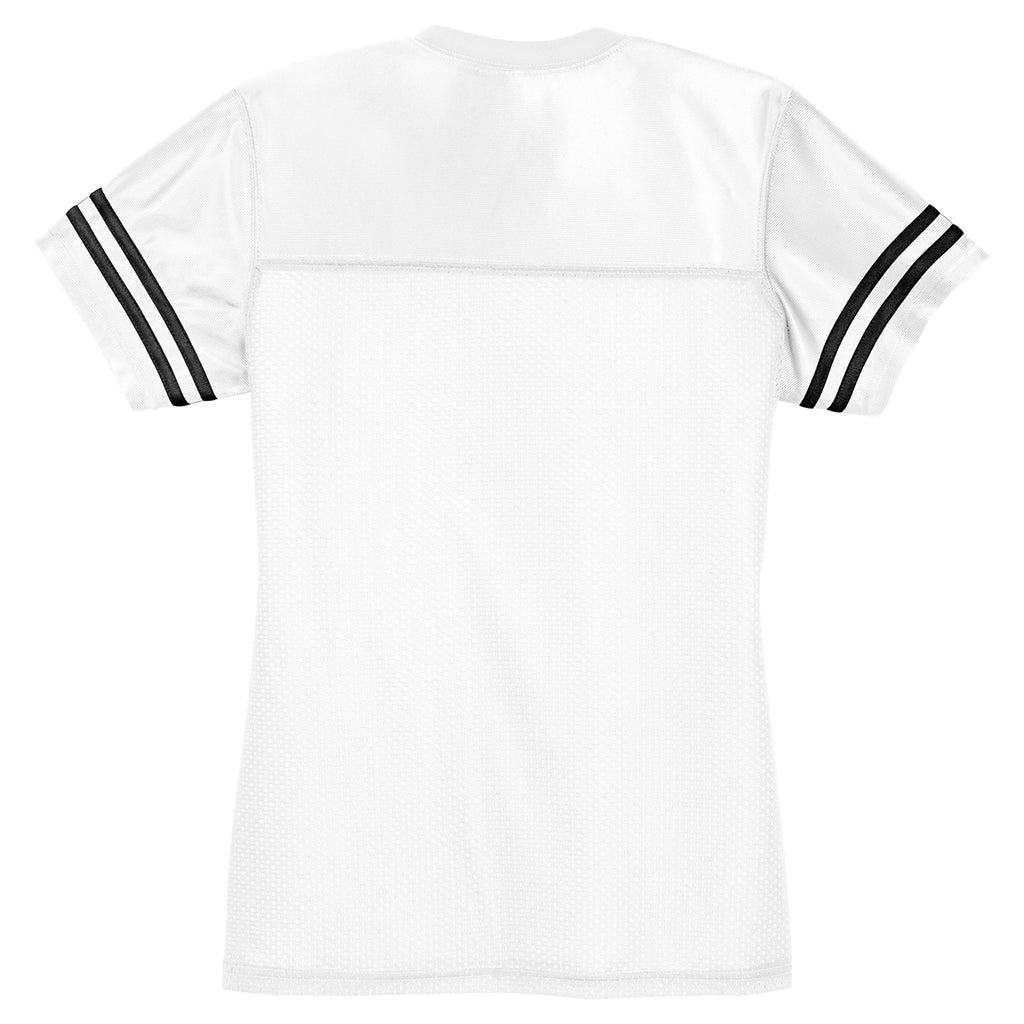 Sport-Tek Women's White/ Black PosiCharge Replica Jersey