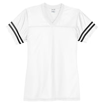 Sport-Tek Women's White/ Black PosiCharge Replica Jersey