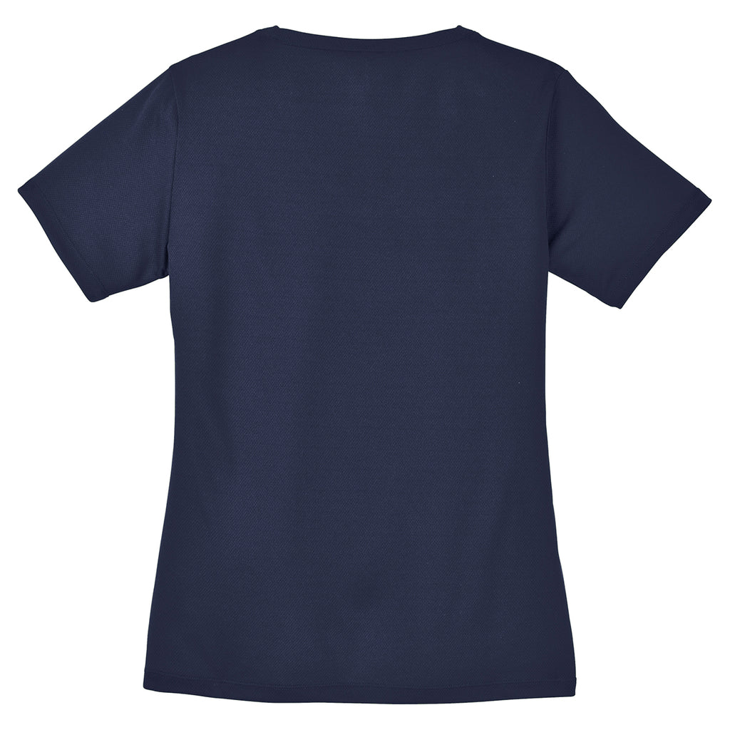 Sport-Tek Women's True Navy PosiCharge RacerMesh V-Neck Tee