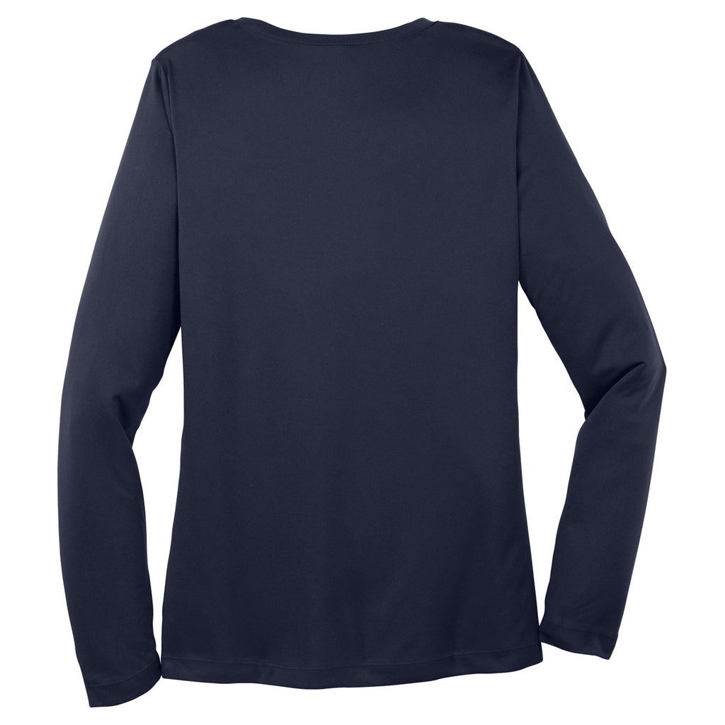 Sport-Tek Women's True Navy Long Sleeve PosiCharge Competitor V-Neck Tee