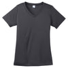 Sport-Tek Women's Iron Grey PosiCharge Competitor V-Neck Tee