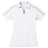 Sport-Tek Women's White/Iron Grey Micropique Sport-Wick Piped Polo