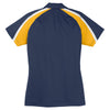 Sport-Tek Women's True Navy/Gold/White Tricolor Micropique Sport-Wick Polo