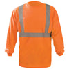OccuNomix Men's Orange Long Sleeve Wicking Birdseye X Back T-Shirt