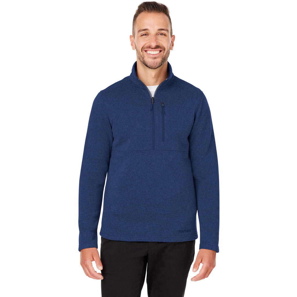 Marmot Men's Artic Navy Dropline 1/2 Zip Sweater Fleece Jacket