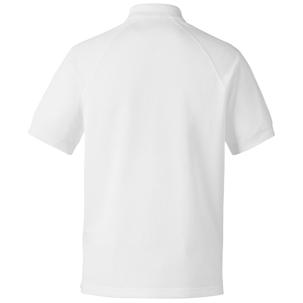 Harriton Men's White Charge Snag and Soil Protect Polo