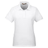 Harriton Women's White 5 oz. Blend-Tek Polo