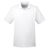 Harriton Men's White 4 oz. Polytech Polo