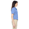 Harriton Women's Industry Blue Advantage IL Snap Placket Performance Polo