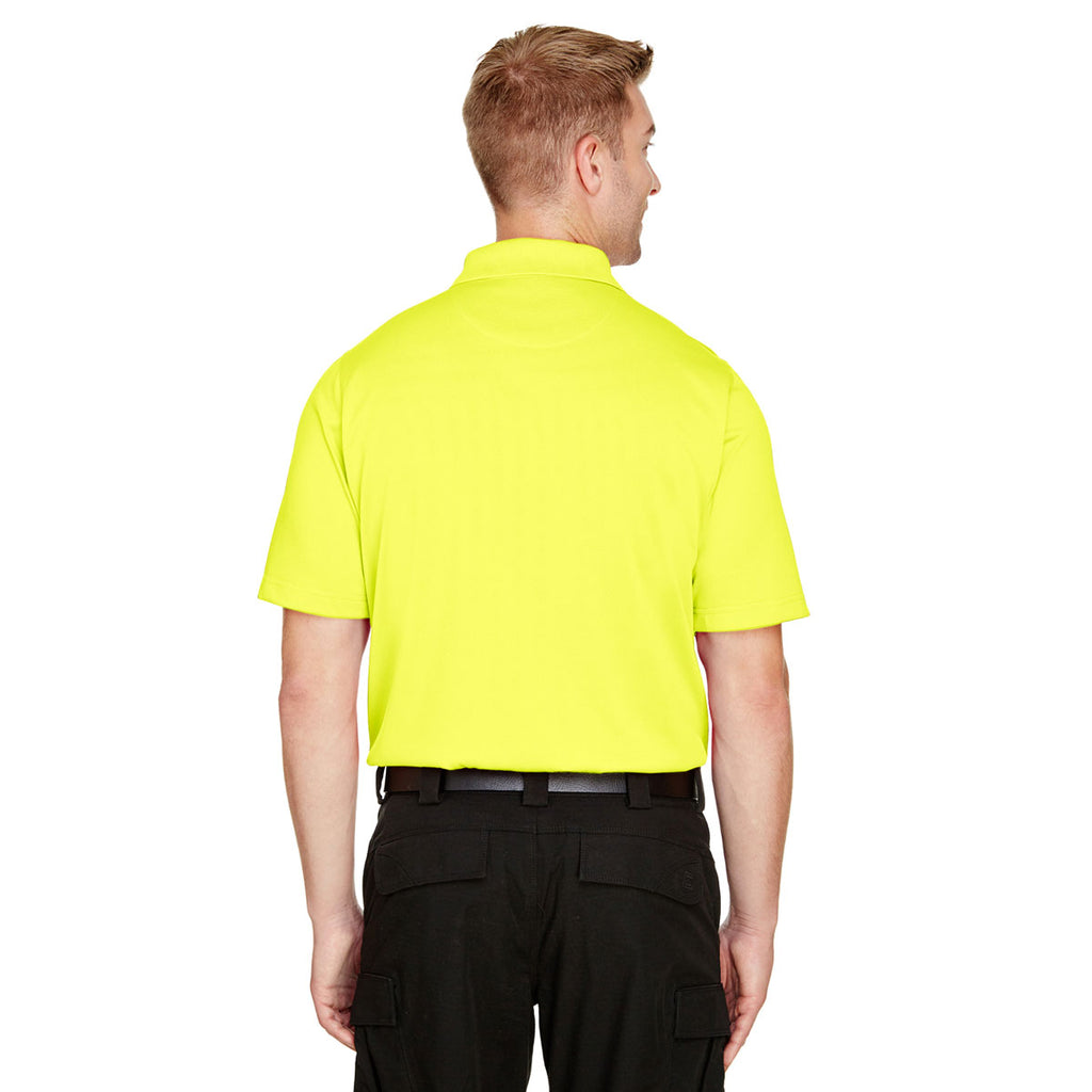 Harriton Men's Safety Yellow Advantage Snag Protection Plus Polo