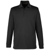 Harriton Men's Black Advantage Snag Protection Plus Long Sleeve Polo