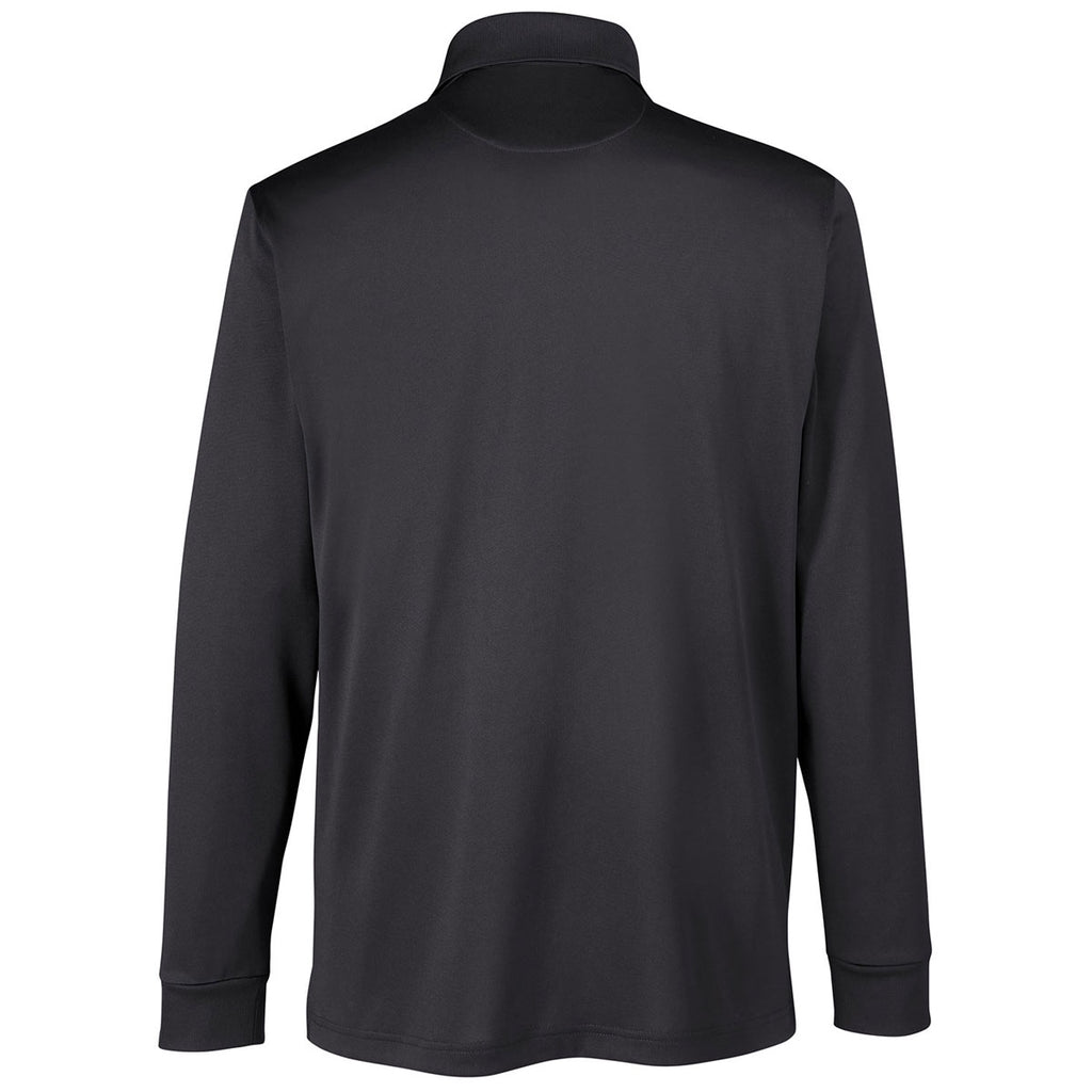 Harriton Men's Dark Charcoal Tall Advantage Snag Protection Plus Long Sleeve Polo