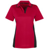 Harriton Women's Red/ Black Flash Snag Protection Plus Colorblock Polo
