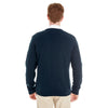 Harriton Men's Dark Navy Pilbloc V-Neck Button Cardigan Sweater