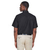 Harriton Men's Black Key West Short-Sleeve Performance Staff Shirt