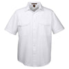 Harriton Men's White Key West Short-Sleeve Performance Staff Shirt
