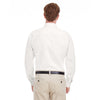 Harriton Men's White Tall Foundation 100% Cotton Long-Sleeve Twill Shirt with Teflon