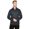 Harriton Men's Dark Charcoal Advantage Snag Protection Plus Quarter-Zip