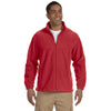 Harriton Men's Red 8 oz. Full-Zip Fleece