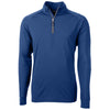 Cutter & Buck Men's Tour Blue Adapt Eco Knit Stretch Recycled Quarter Zip Pullover